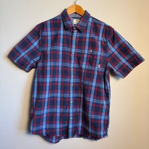 Vans‎ Off The Wall Mens Classic Fit Plaid Short Sleeve Button Up Shirt Medium